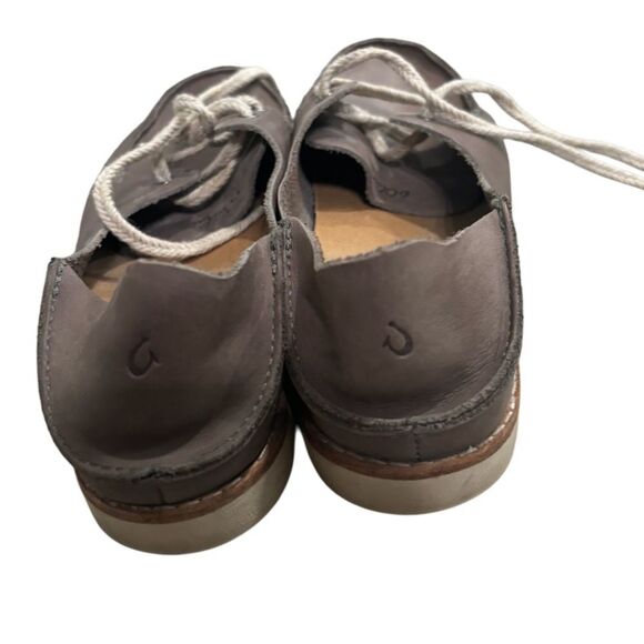 Olukai Moku Dede Leather Loafer Boat Shoe Convertible Back Tan Womens Sz 6.5 - Picture 5 of 6